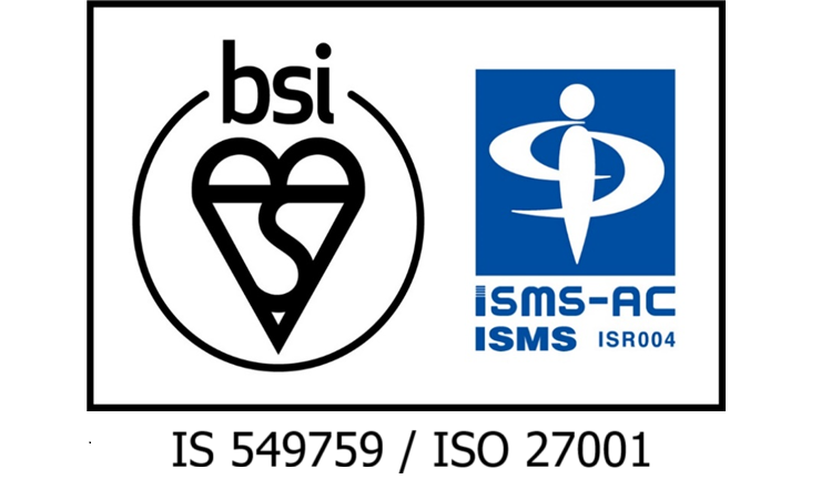 BSI ISO 27001 / ISMS-AC ISR004 認証（IS 549759）